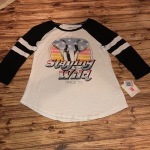 Rebellious one women’s baseball style shirt